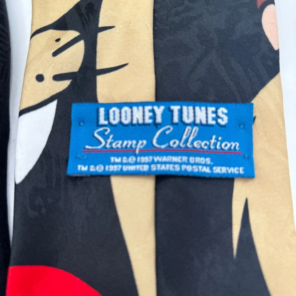 Vtg Looney Tunes‎ Neck Ties Daffy Duck Tazmanian Devil Lot of 3